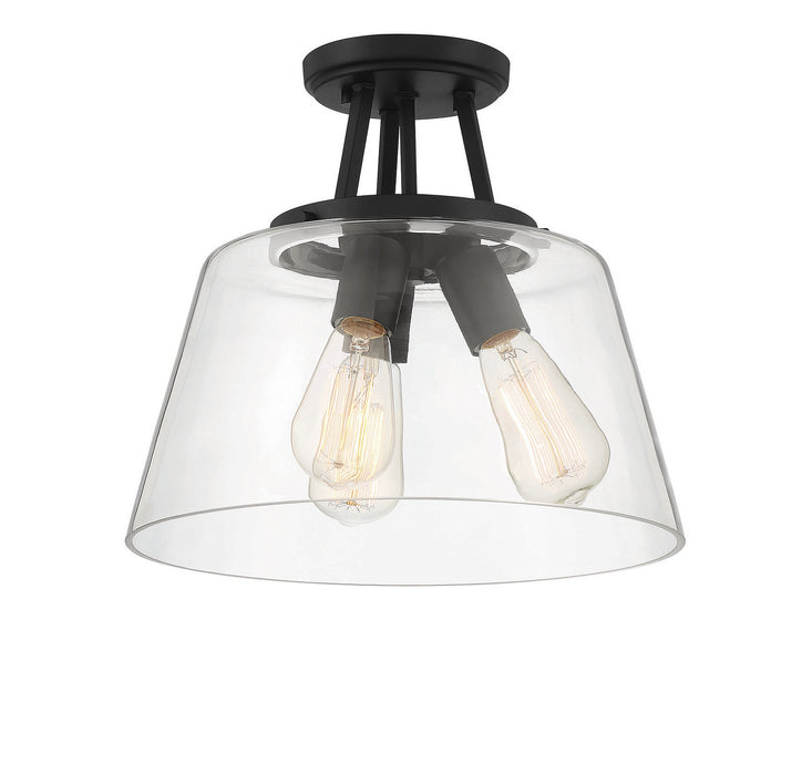 Savoy House 6-1024-3-89 Three Light Semi-Flush Mount, Matte Black