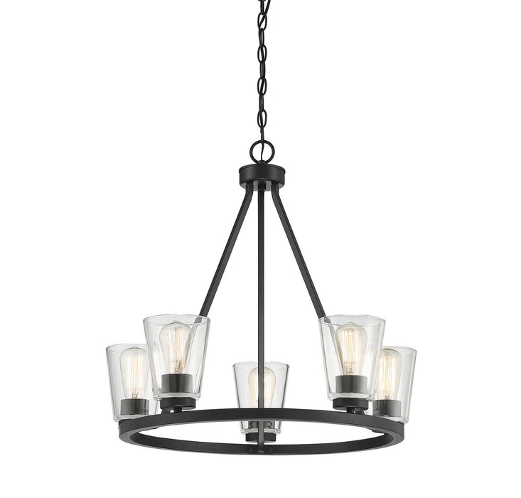 Savoy House 1-1021-5-89 Five Light Chandelier, Matte Black