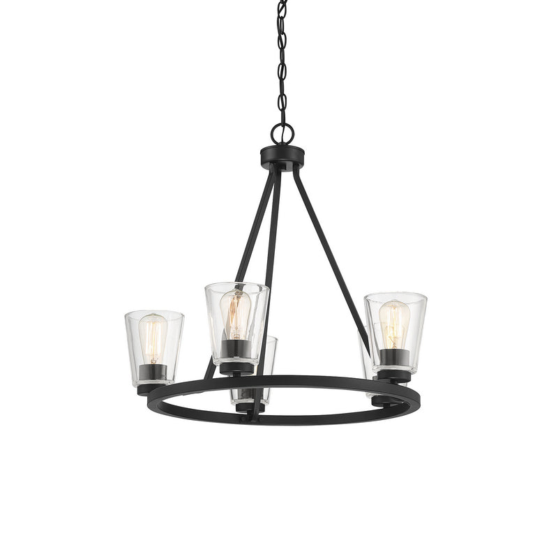 Savoy House 1-1021-5-89 Five Light Chandelier, Matte Black