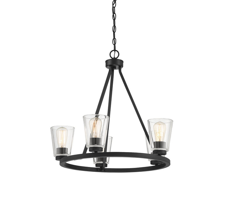 Savoy House 1-1021-5-89 Five Light Chandelier, Matte Black