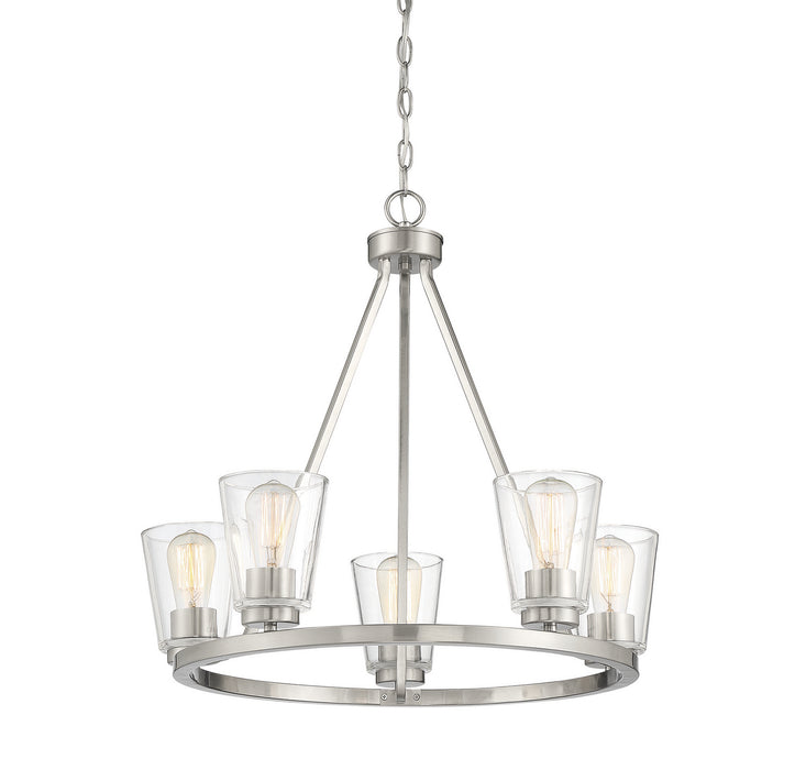 Savoy House 1-1021-5-SN Five Light Chandelier, Satin Nickel