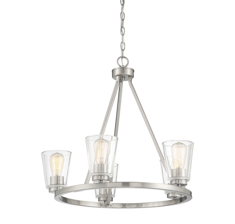 Savoy House 1-1021-5-SN Five Light Chandelier, Satin Nickel