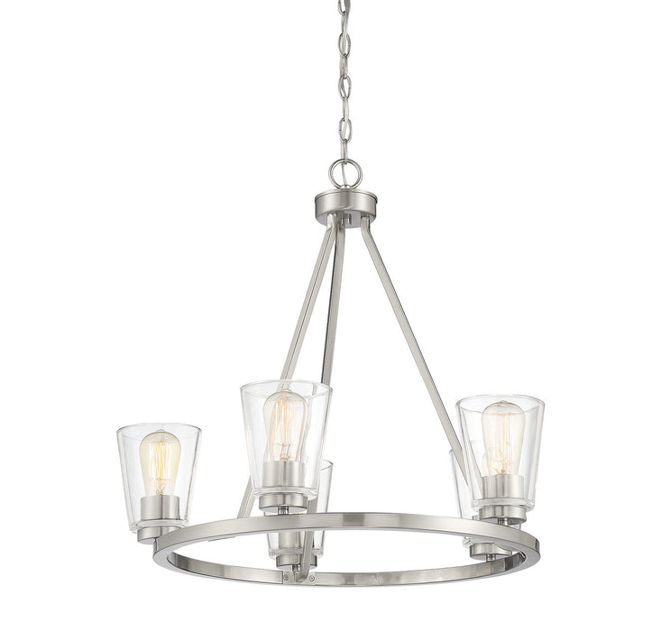 Savoy House 1-1021-5-SN Five Light Chandelier, Satin Nickel