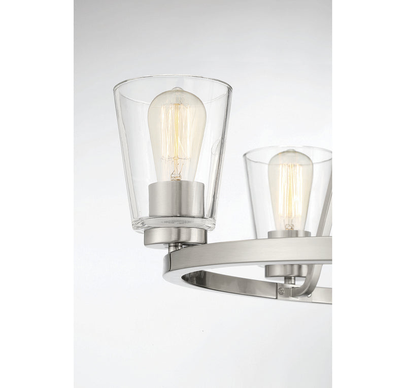 Savoy House 1-1021-5-SN Five Light Chandelier, Satin Nickel