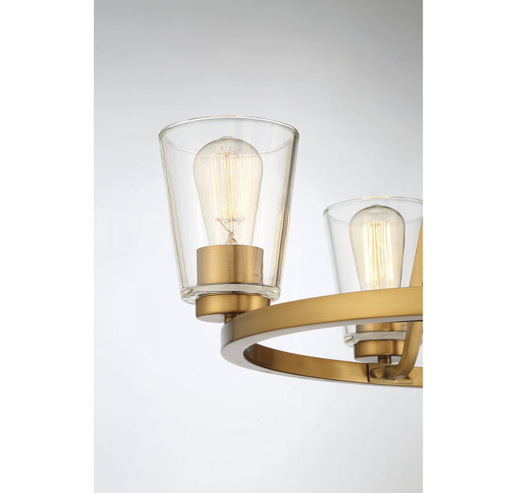 Savoy House 1-1021-5-322 Five Light Chandelier, Warm Brass