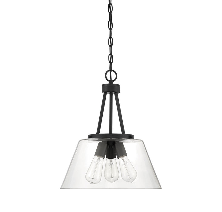 Savoy House 7-1025-3-89 Three Light Pendant, Matte Black