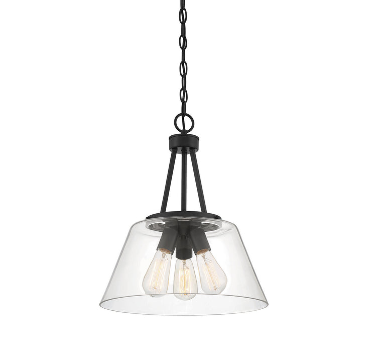 Savoy House 7-1025-3-89 Three Light Pendant, Matte Black