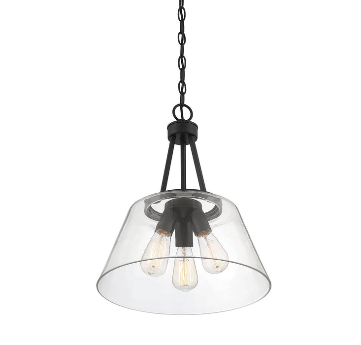 Savoy House 7-1025-3-89 Three Light Pendant, Matte Black