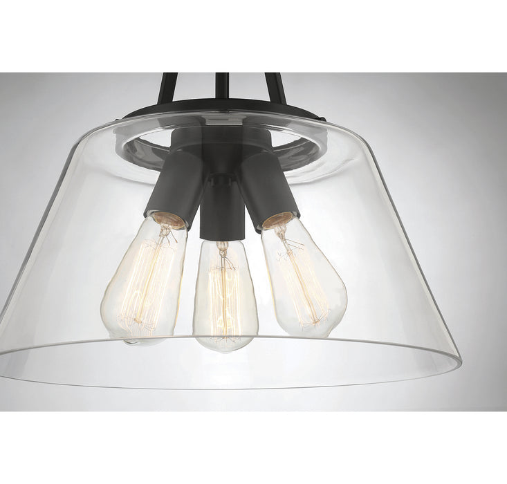 Savoy House 7-1025-3-89 Three Light Pendant, Matte Black
