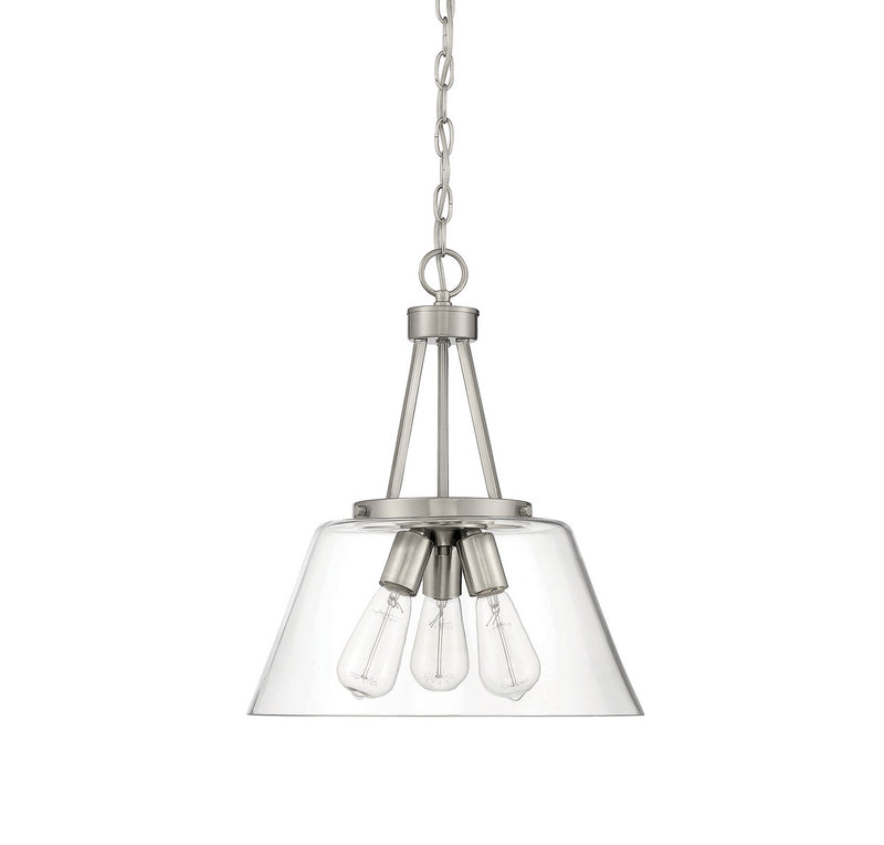 Savoy House 7-1025-3-SN Three Light Pendant, Satin Nickel