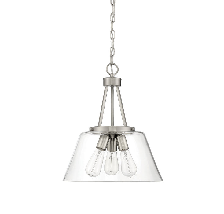 Savoy House 7-1025-3-SN Three Light Pendant, Satin Nickel