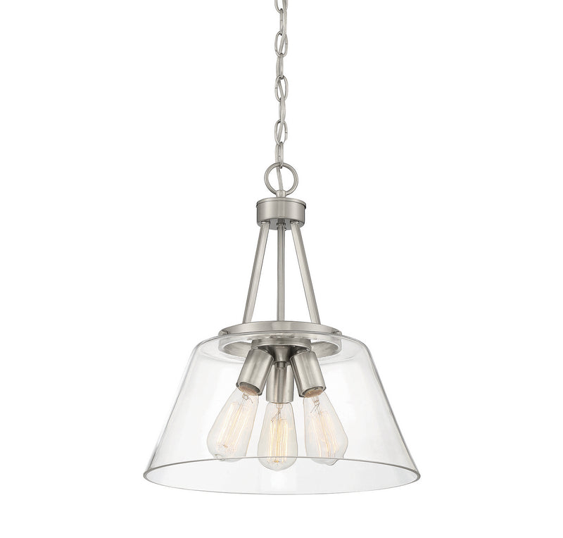 Savoy House 7-1025-3-SN Three Light Pendant, Satin Nickel