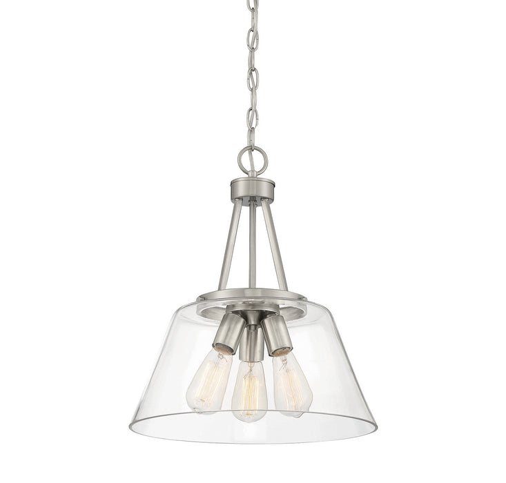 Savoy House 7-1025-3-SN Three Light Pendant, Satin Nickel