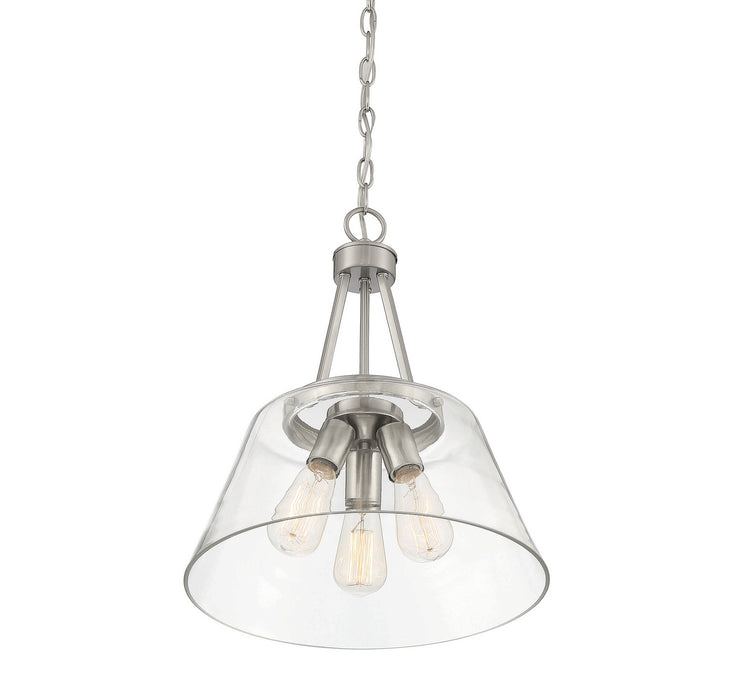 Savoy House 7-1025-3-SN Three Light Pendant, Satin Nickel