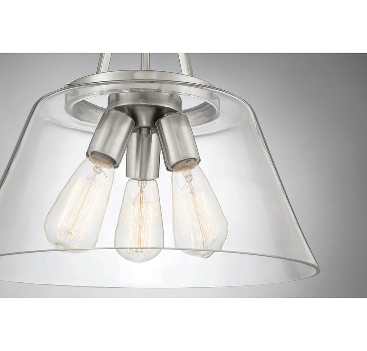 Savoy House 7-1025-3-SN Three Light Pendant, Satin Nickel