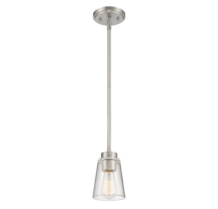 Savoy House 7-1026-1-SN One Light Mini-Pendant, Satin Nickel