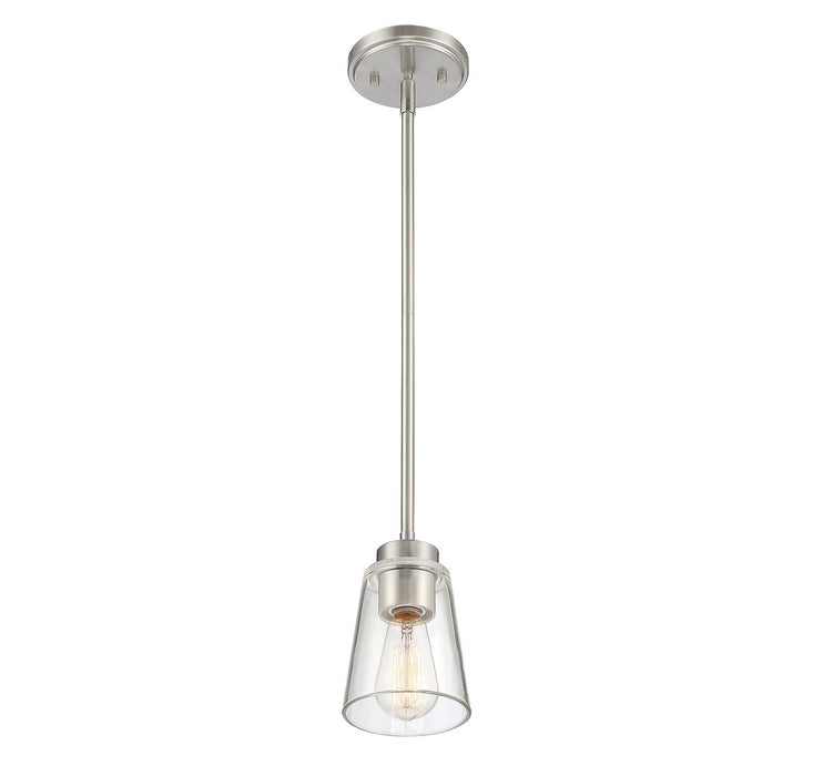 Savoy House 7-1026-1-SN One Light Mini-Pendant, Satin Nickel