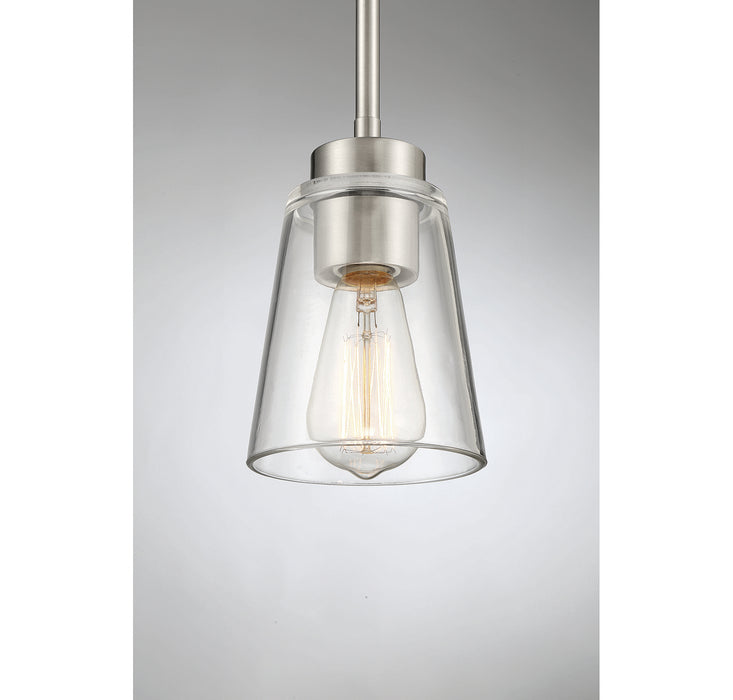 Savoy House 7-1026-1-SN One Light Mini-Pendant, Satin Nickel