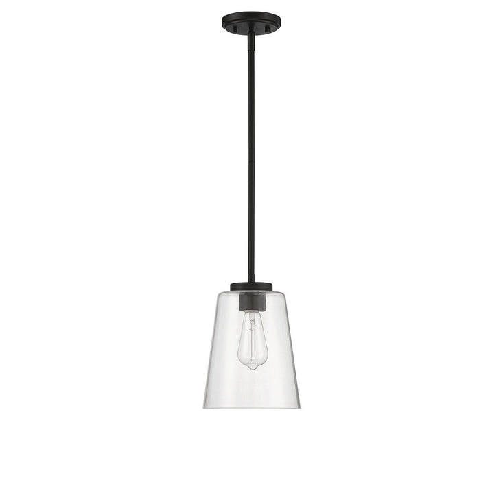 Savoy House 7-1027-1-89 One Light Mini-Pendant, Matte Black
