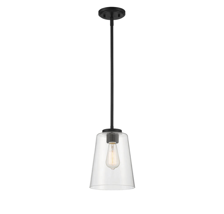 Savoy House 7-1027-1-89 One Light Mini-Pendant, Matte Black