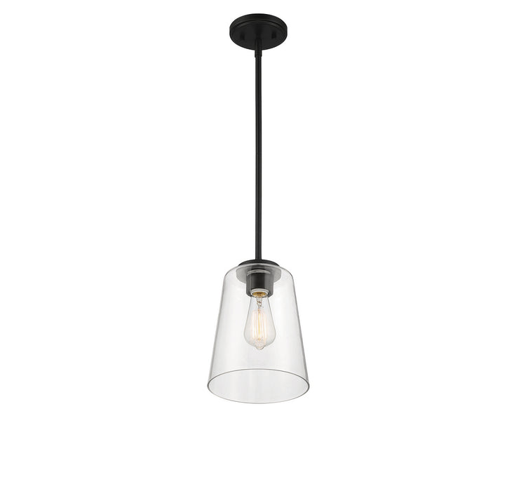 Savoy House 7-1027-1-89 One Light Mini-Pendant, Matte Black