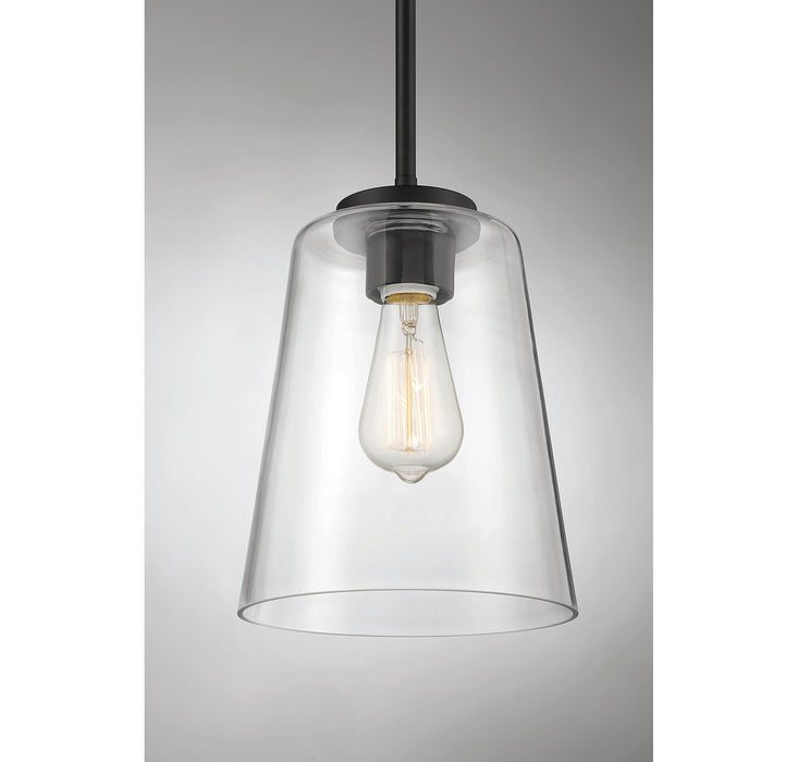 Savoy House 7-1027-1-89 One Light Mini-Pendant, Matte Black