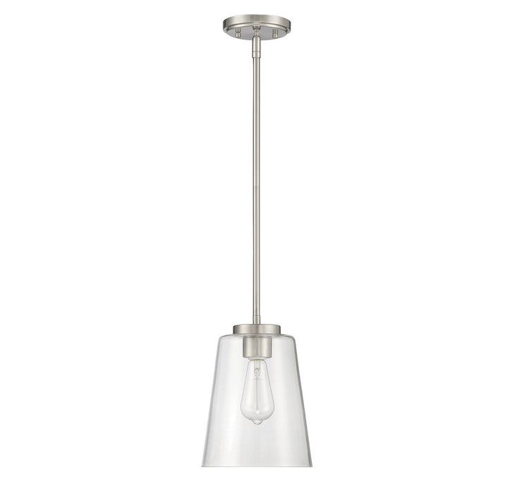 Savoy House 7-1027-1-SN One Light Mini-Pendant, Satin Nickel