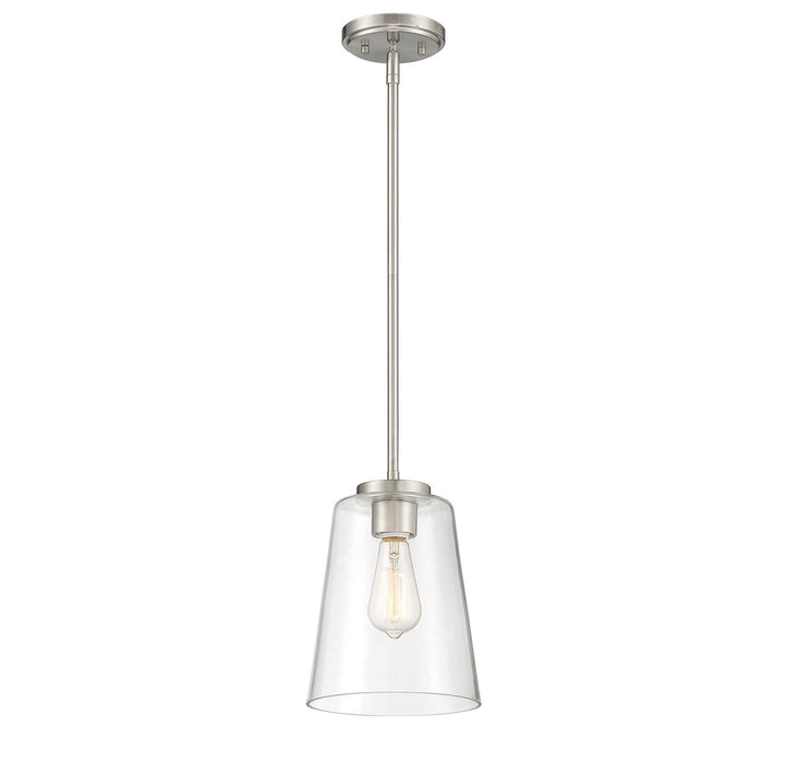 Savoy House 7-1027-1-SN One Light Mini-Pendant, Satin Nickel