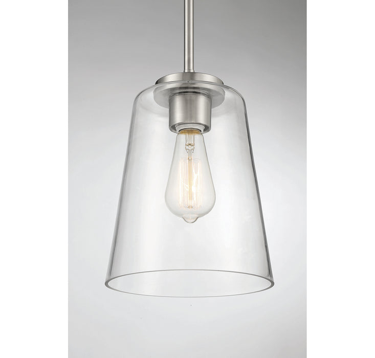Savoy House 7-1027-1-SN One Light Mini-Pendant, Satin Nickel