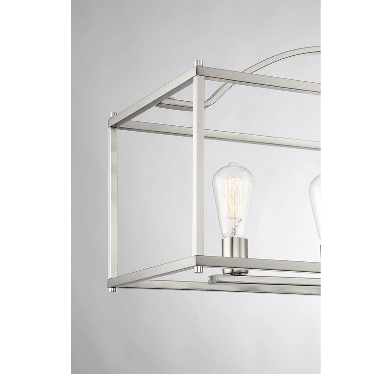 Savoy House 1-190-5-SN Five Light Linear Chandelier, Satin Nickel