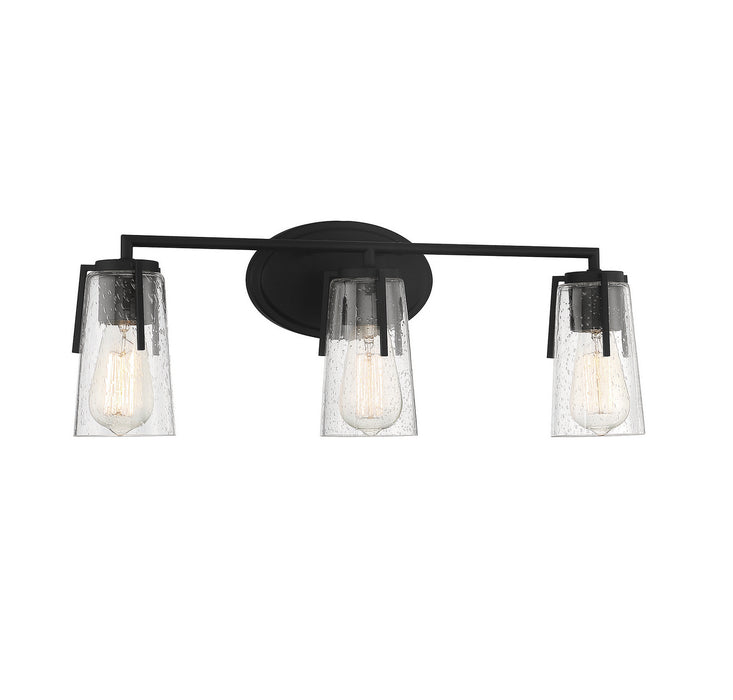 Savoy House 8-7045-3-BK Three Light Bath Bar, Black