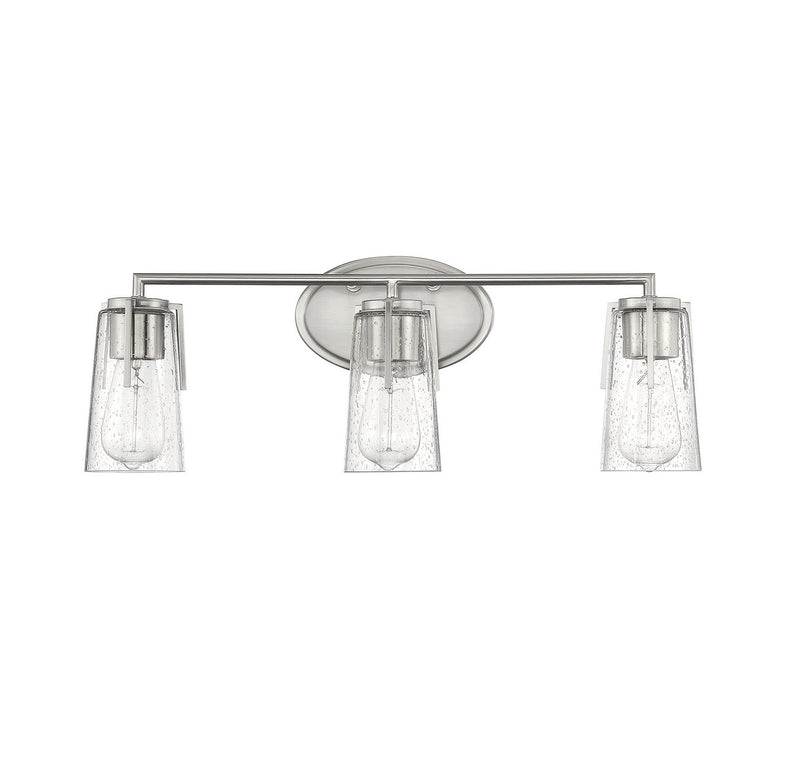 Savoy House 8-7045-3-SN Three Light Bath Bar, Satin Nickel