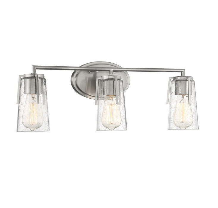 Savoy House 8-7045-3-SN Three Light Bath Bar, Satin Nickel