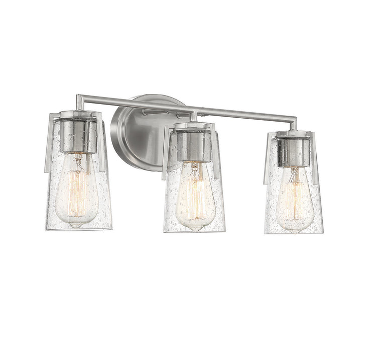 Savoy House 8-7045-3-SN Three Light Bath Bar, Satin Nickel