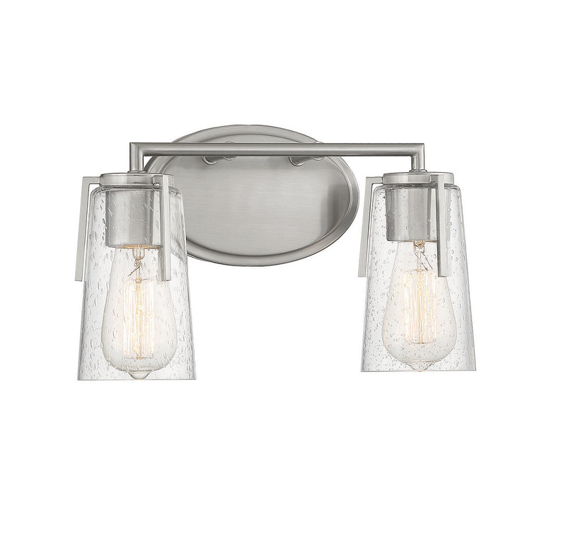 Savoy House 8-7045-2-SN Two Light Bath Bar, Satin Nickel