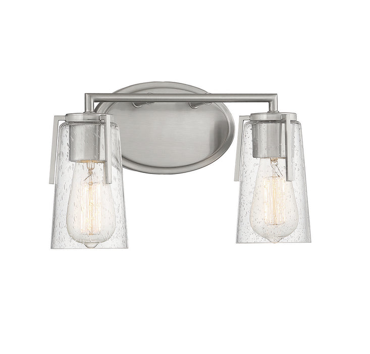 Savoy House 8-7045-2-SN Two Light Bath Bar, Satin Nickel