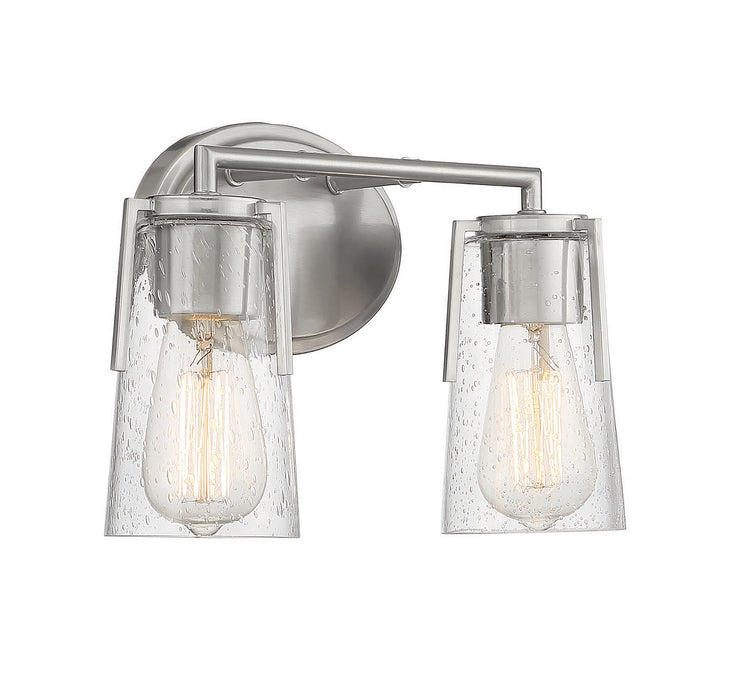 Savoy House 8-7045-2-SN Two Light Bath Bar, Satin Nickel