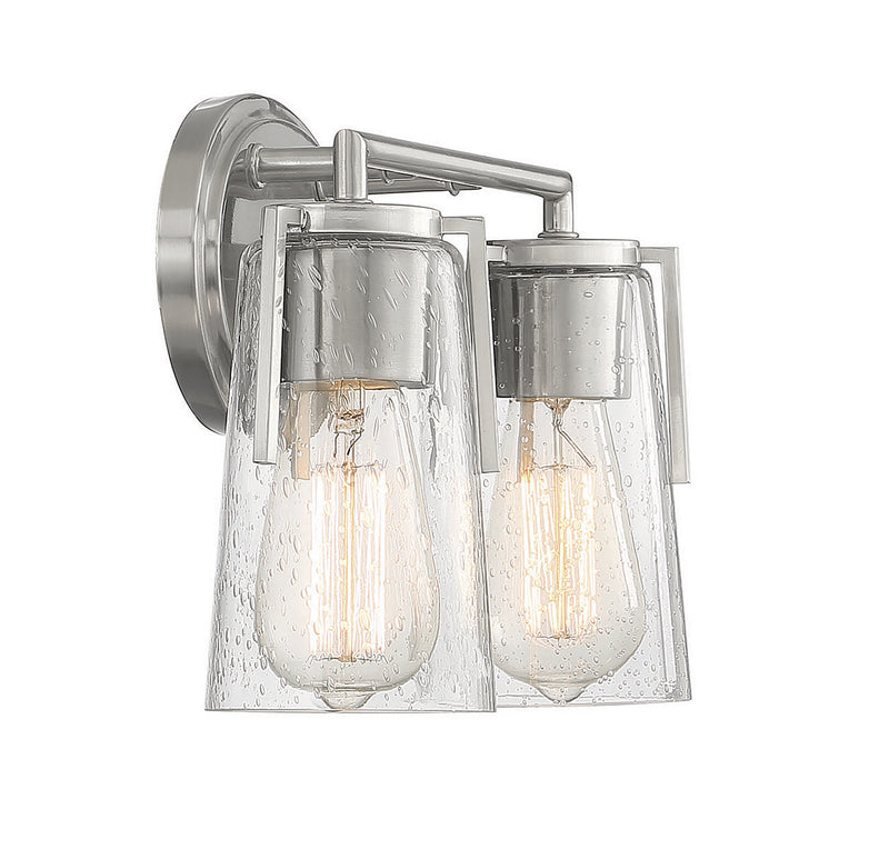 Savoy House 8-7045-2-SN Two Light Bath Bar, Satin Nickel