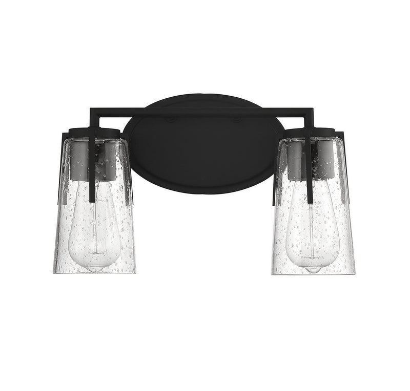 Savoy House 8-7045-2-BK Two Light Bath Bar, Black