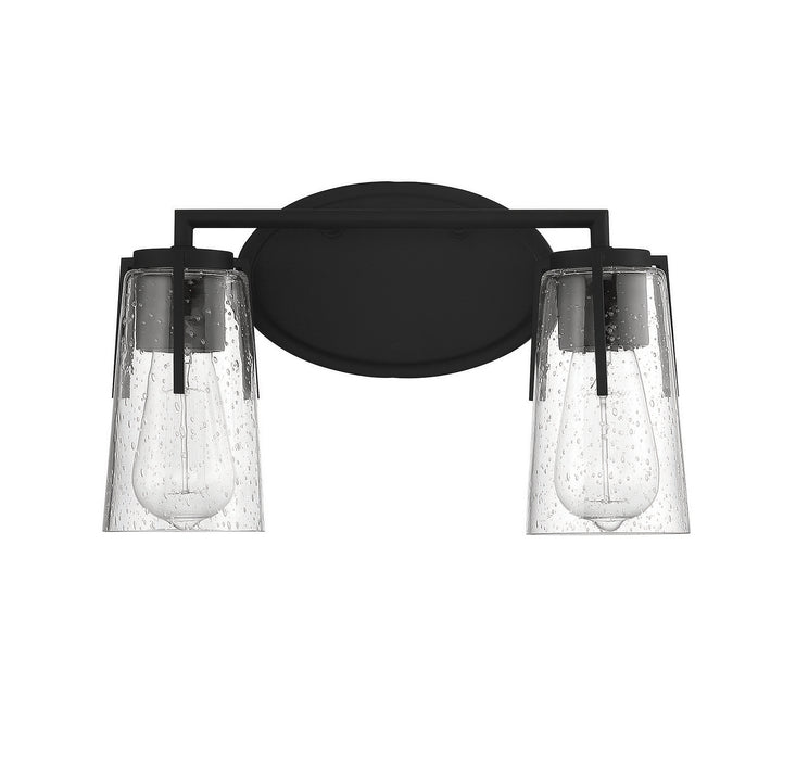 Savoy House 8-7045-2-BK Two Light Bath Bar, Black
