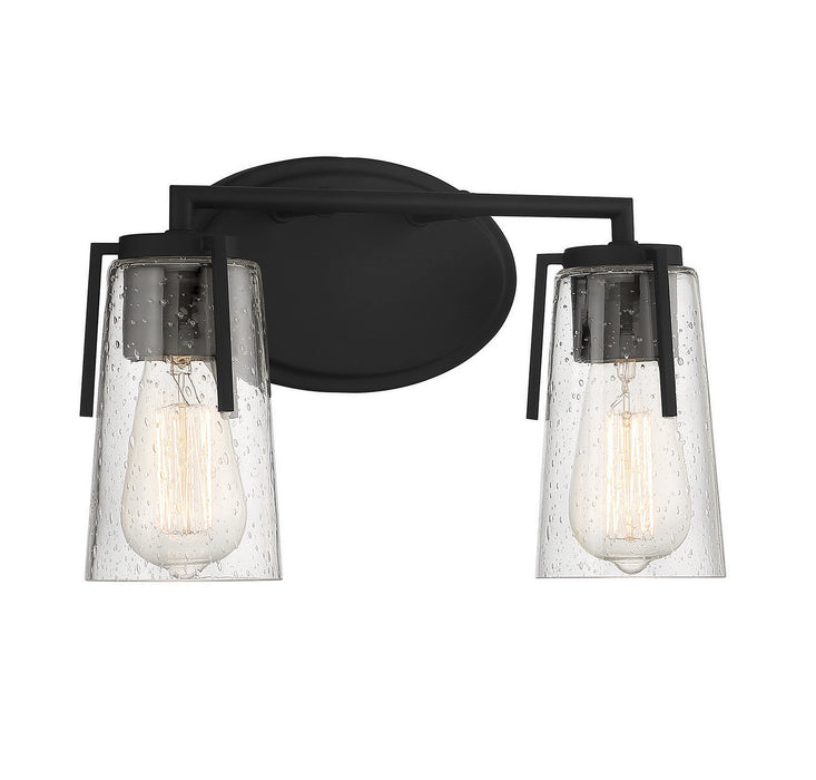 Savoy House 8-7045-2-BK Two Light Bath Bar, Black