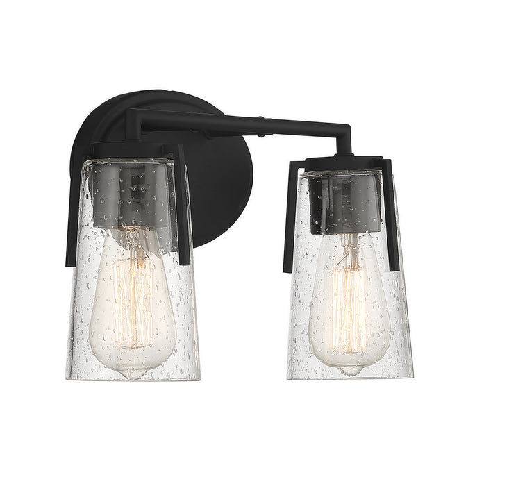 Savoy House 8-7045-2-BK Two Light Bath Bar, Black