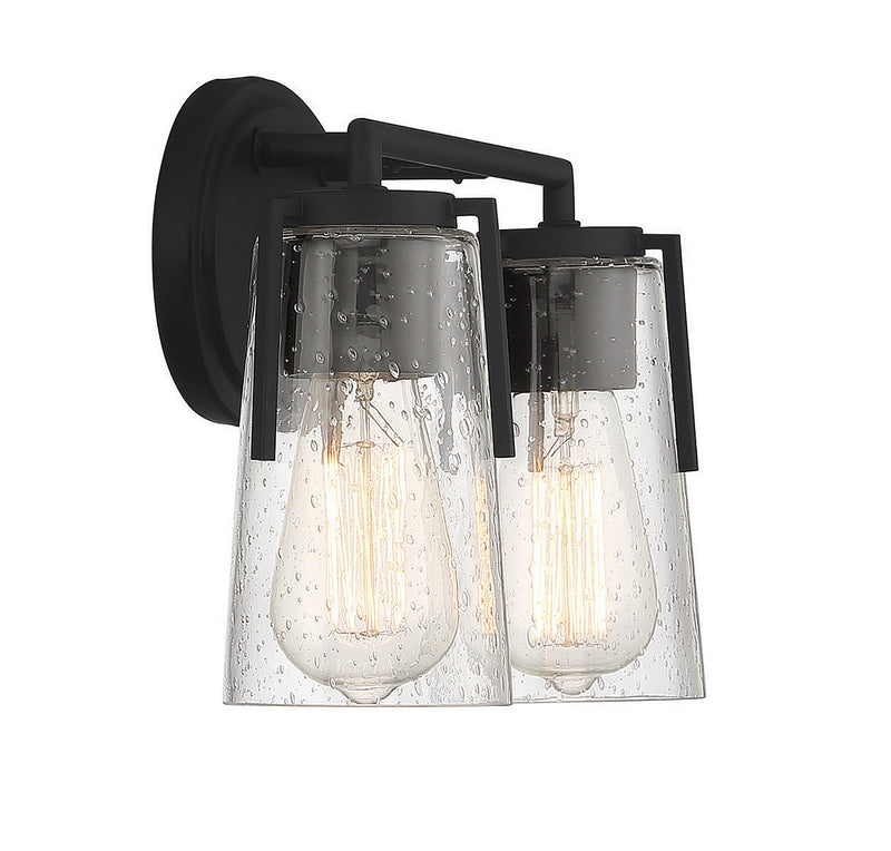 Savoy House 8-7045-2-BK Two Light Bath Bar, Black