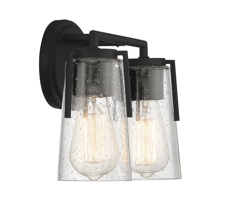 Savoy House 8-7045-2-BK Two Light Bath Bar, Black