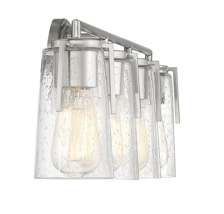 Savoy House 8-7045-4-SN Four Light Bath Bar, Satin Nickel