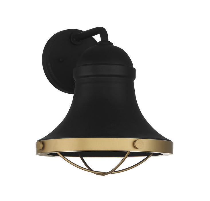 Savoy House 5-179-137 One Light Wall Sconce, Textured Black with Warm Brass