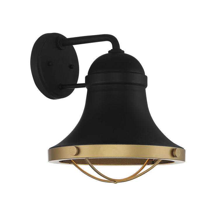 Savoy House 5-179-137 One Light Wall Sconce, Textured Black with Warm Brass