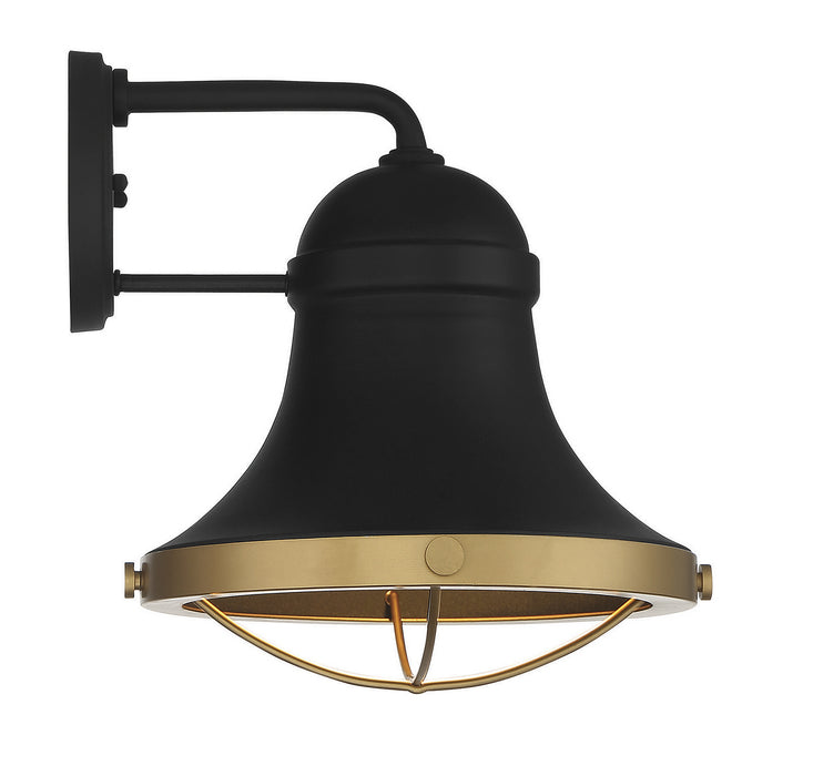Savoy House 5-179-137 One Light Wall Sconce, Textured Black with Warm Brass