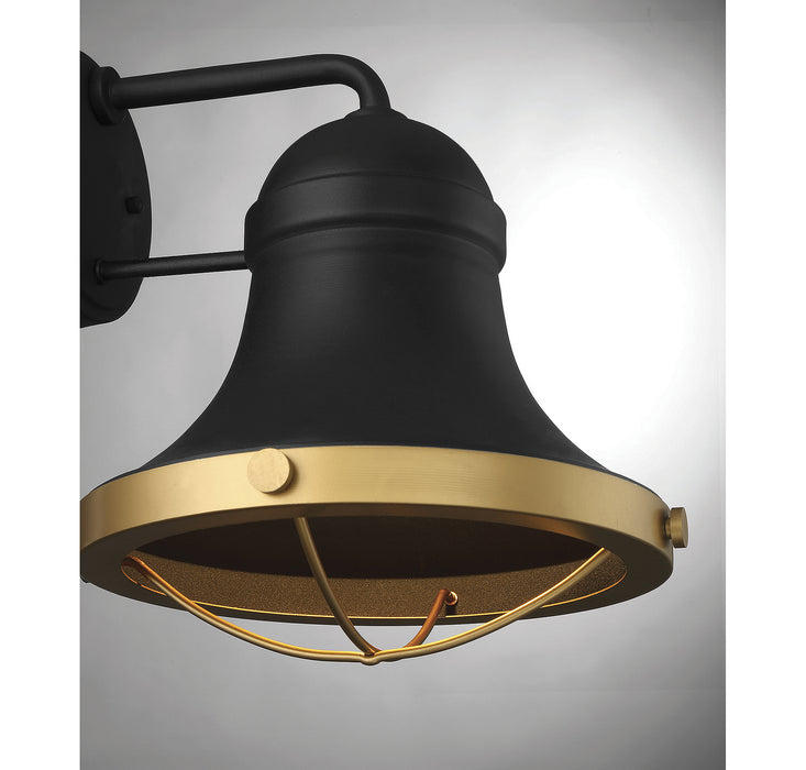 Savoy House 5-179-137 One Light Wall Sconce, Textured Black with Warm Brass