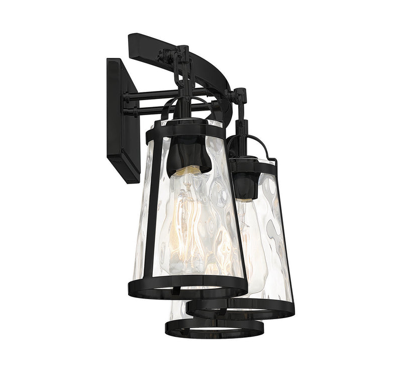 Savoy House 8-560-3-BK Three Light Bath Bar, Black